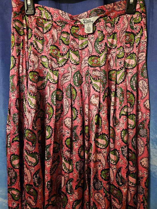 Lilly Pulitzer Dresses & Skirts - Lilly Pulitzer Pink Paisley Circle Skirt with Green Accents